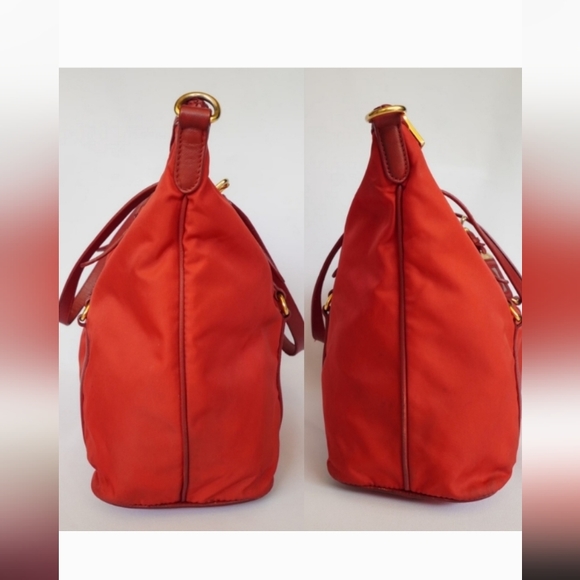 Authentic Red Prada Convertible Belted Hobo Tessuto with Leather❣️ - Picture 9 of 16